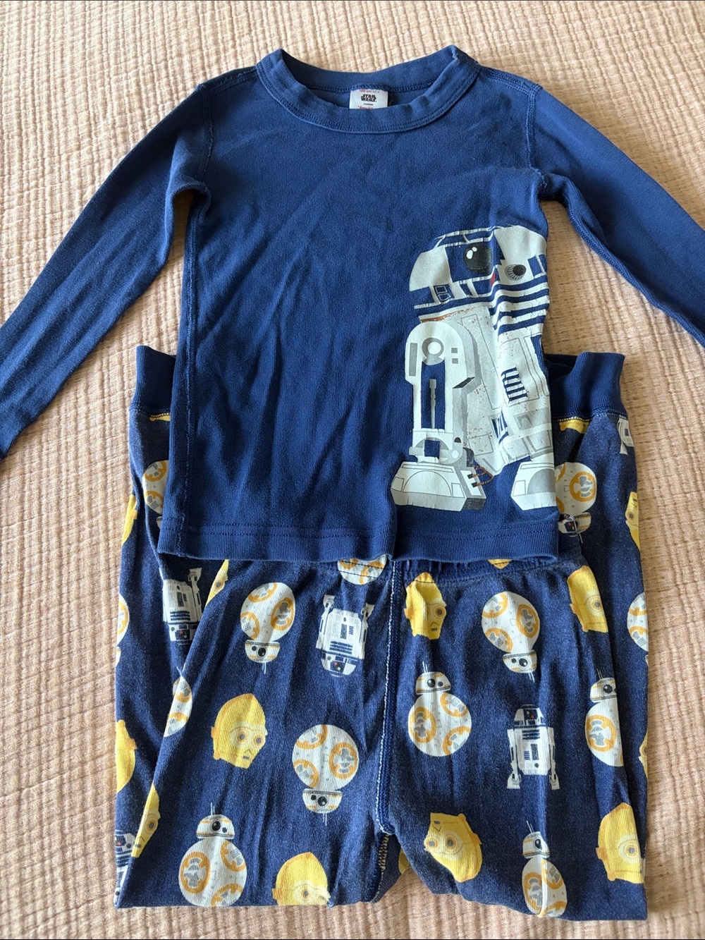 Star Droid Navy Blue Kids Pajama Set